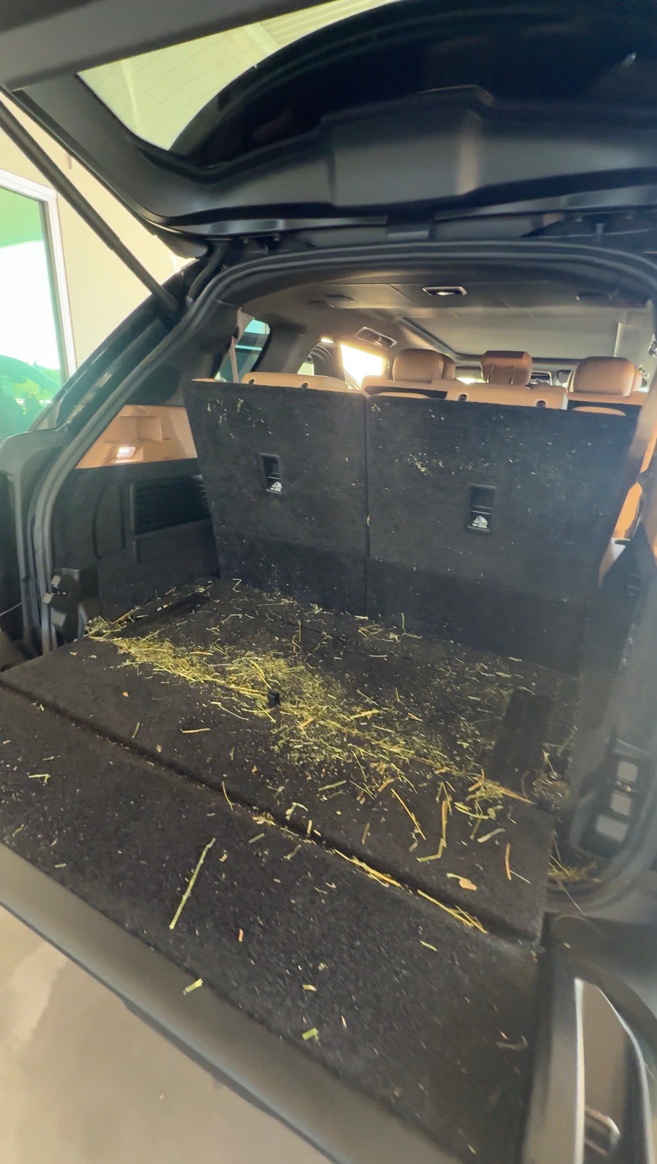 Vehicle boot before its interior detail
